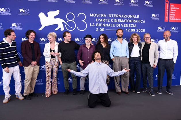 IPA88068153 - Venice, 83rd Venice International Film Festival 2026 - Day 2 - Nessun Dolore Photocall - Pictured: Mattia Guerra, Samanta Antonnicola, Simone Gattoni, director Gianni Amelio, Ramzi Lafrindi, Beidja Yahiaoui, Alessandro Borghi, Valeria Golino, Paolo Del Brocco, and Davide Serino Copyright: xAlbertoxTerenghix xPoolxPhotoxEventsx08x 88068153