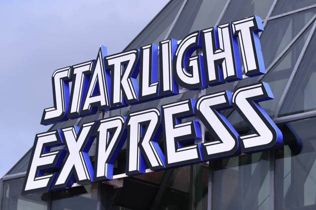 Starlight Express on September 3, 2026, at the Starlight Express Theater in Bochum; Starlight Express logo lettering xRx