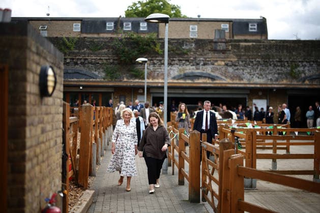 Queen Camilla visits Ebony Horse Club Britain s Queen Camilla (L) reacts during her visit to the Ebony Horse Club in south London on September 3, 2026, to mark the youth charity and community riding centre s 30th anniversary., Credit:HENRY NICHOLLS PA ROTA - B68 Avalon United Kingdom, London  Copyright: xHENRYxNICHOLLSx xPAxROTAx-xB68x xAvalonx 1130433084