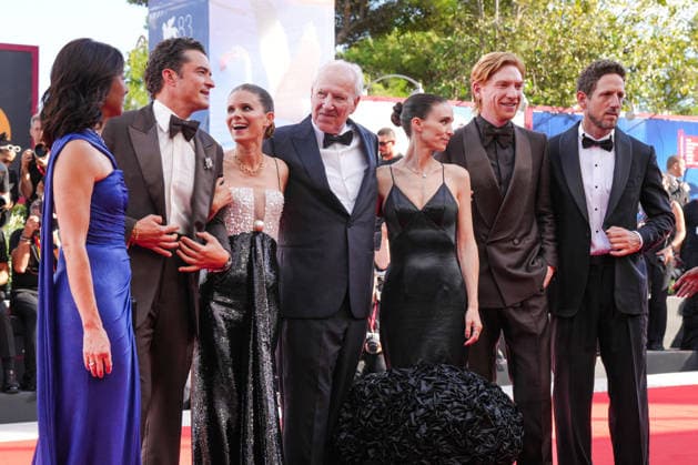 Orlando Bloom, Kate Mara, Werner Herzog, Rooney Mara, Domhnall Gleeson, and Ariel Leon Isacovitch attending the screening of *Bucking Fastard* during the 83rd Venice International Film Festival at the Sala Grande on September 3, 2026, in Venice, Italy. Lucia Sabatelli, Venice, Italy Copyright: xLuciaxSabatellix xBestimagexLuciaxSabatellix xBestimagex