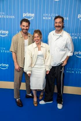 ABB PRIMEPK’s Martin Bruchman, Paula Kalenberg, and Fridolin Sandmeyer appeared on the blue carpet at the Prime Video Presents 2026 media press line at Kino International on September 3, 2026, in Berlin, Germany