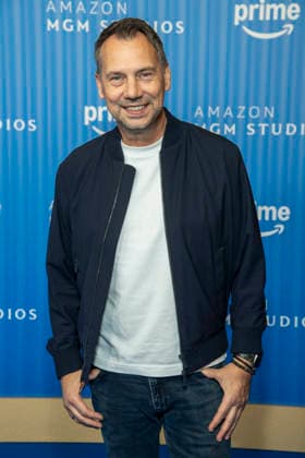 ABB PRIMEPK: Sebastian Fitzek appears on the blue carpet at the Prime Video Presents 2026 media press line at Kino International on September 3, 2026, in Berlin, Germany