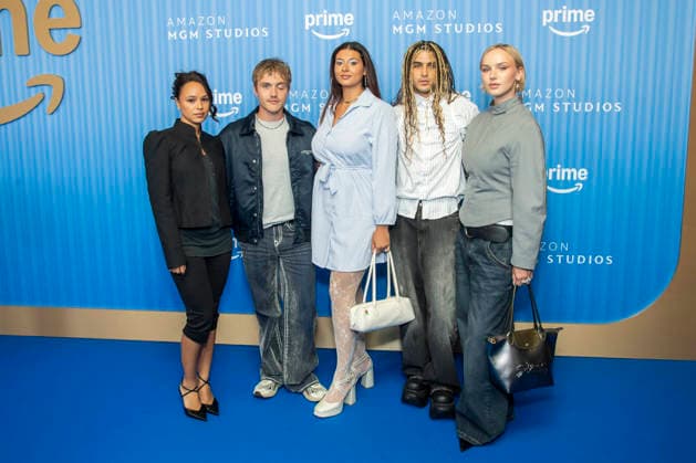 ABB PRIMEPK s Zoe Fuermann, Kjell Brutscheidt, Lukas von Horbatschewsky, and Jule Hermann appeared on the blue carpet at the Prime Video Presents 2026 media press line at the Kino International on September 3, 2026, in Berlin, Germany