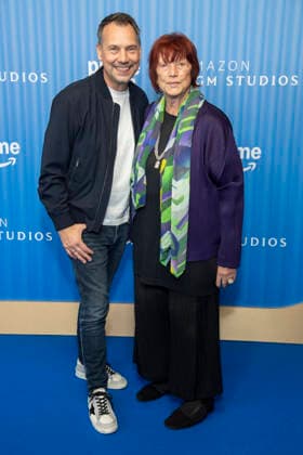 ABB PRIMEPK: Sebastian Fitzek and Regina Ziegler appear on the blue carpet at the Prime Video Presents 2026 media press line at Kino International on September 3, 2026, in Berlin, Germany