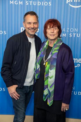 ABB PRIMEPK: Sebastian Fitzek and Regina Ziegler appear on the blue carpet at the Prime Video Presents 2026 media press line at Kino International on September 3, 2026, in Berlin, Germany