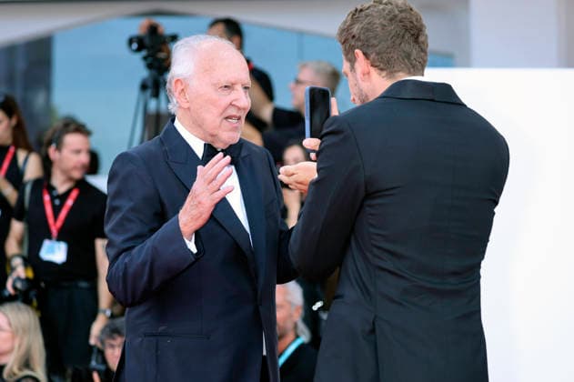 Werner Herzog and Ariel Leon Isacovitch at the premiere of the feature film *Bucking Fastard* at the 2023 Venice Biennale—the 83rd Venice International Film Festival—at the Palazzo del Cinema in Venice, September 3, 2026 Foto:xD.xBedrosianx xFuturexImagex bucking_6965