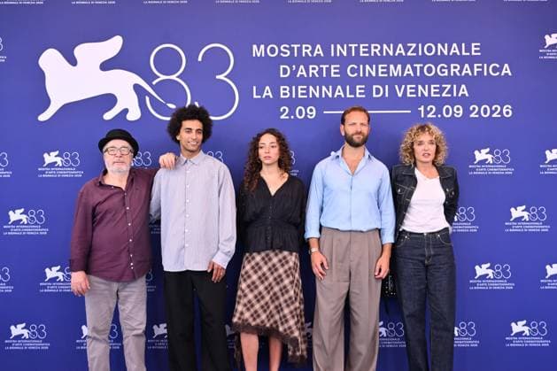 September 3, 2026, Venice, Rome, Italy: Director Gianni Amelio, Ramzi Lafrindi, Beidja Yahiaoui, Alessandro Borghi, and Valeria Golino during the photocall for the film Nessun Dolore, 83rd Venice International Film Festival, Venice, September 3, 2026. Venice Italy - ZUMAa289 20260903_zia_a289_233 Copyright: xMlax xAgfx