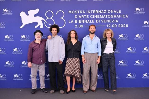September 3, 2026, Venice, Rome, Italy: Director Gianni Amelio, Ramzi Lafrindi, Beidja Yahiaoui, Alessandro Borghi, and Valeria Golino during the photocall for the film Nessun Dolore, 83rd Venice International Film Festival, Venice, September 3, 2026. Venice Italy - ZUMAa289 20260903_zia_a289_234 Copyright: xMlax xAgfx