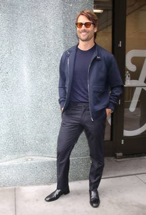 NEW YORK, NY SEPTEMBER 3: Glen Powell seen at Good Morning America on September 3, 2026 in New York City. Copyright: xRWx