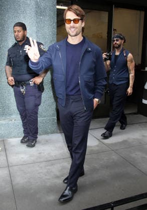 NEW YORK, NY SEPTEMBER 3: Glen Powell seen at Good Morning America on September 3, 2026 in New York City. Copyright: xRWx