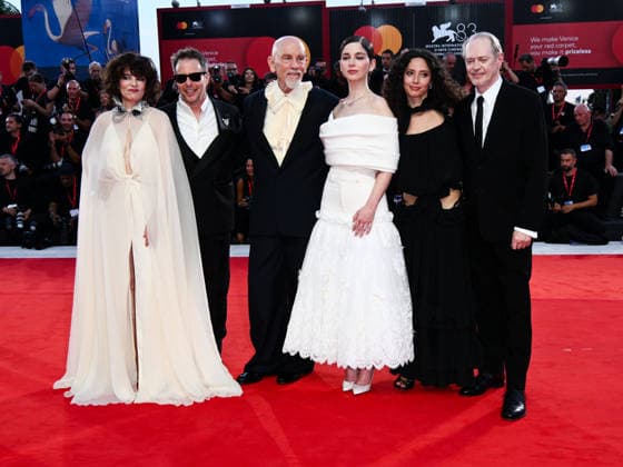 IPA88076825 - Venice, 83rd Venice International Film Festival 2026 - Night 2 - Red Carpet for the film *WILD HORSE NINE*. Pictured: Steve Buscemi, Ailin Salas, Mariana Di Girolamo, John Malkovich, Sam Rockwell, Parker Posey  Copyright: xAlbertoxTerenghi PoolxPhotoxEvenx xPoolxPhotoxEventsx08x 88076825