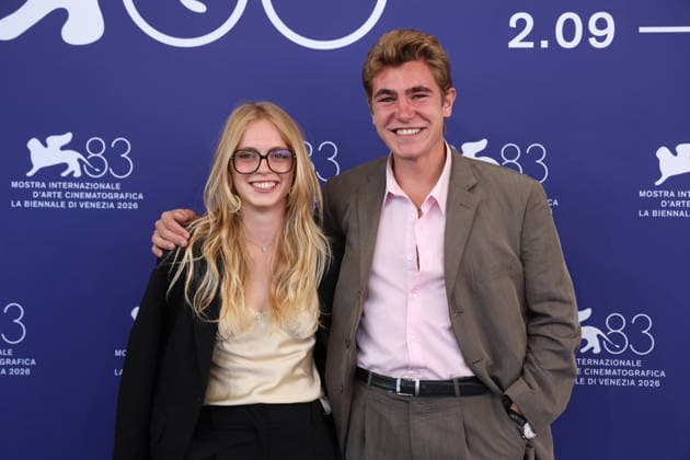 September 3, 2026, Venice, Italy: Celeste Kalis and Enzo Ferraroli pose at the Burgundy photocall during the 83rd Venice International Film Festival at Palazzo del Cinema on the Lido in Venice, Italy, on 03 September 2026. Photo: Venice Italy - ZUMAm179 20260903_zep_m179_010 Copyright: xAlecxMichaelx