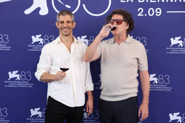 September 3, 2026, Venice, Italy: Gregory Kershaw and Michael Dweck pose at the Burgundy photocall during the 83rd Venice International Film Festival at Palazzo del Cinema on the Lido in Venice, Italy, on 03 September 2026. Photo: Venice Italy - ZUMAm179 20260903_zep_m179_028 Copyright: xAlecxMichaelx