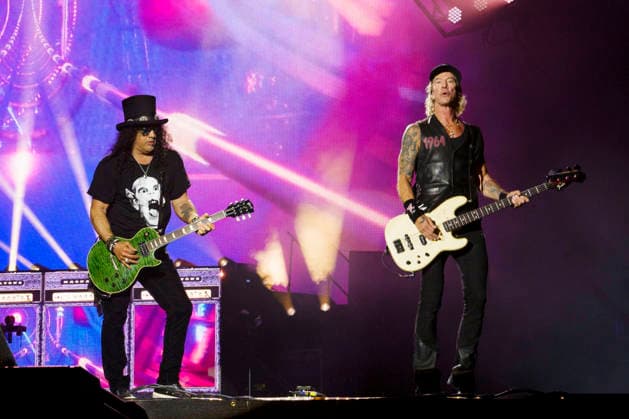 September 3, 2026, San Diego, California, USA: Slash and Duff McKagan of the rock band Guns N Roses perform onstage at Snapdragon Stadium during the their 2026 World Tour. San Diego USA  - ZUMAa97_ 20260903_zaf_a97_027 Copyright: xK.C.xAlfredx
