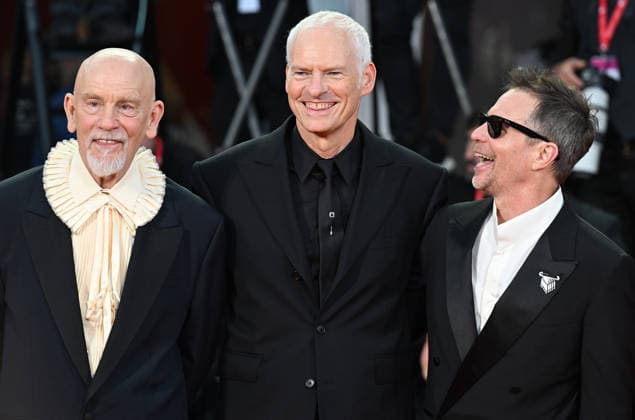 British- Irish director Martin McDonagh, American actors John Malkovich and Sam Rockwell attend the Wild Horse Nine premiere at the 83rd Venice Film Festival in Venice, Italy on Thursday, September 3, 2026.  VEN202609031102 RUNExHELLESTAD