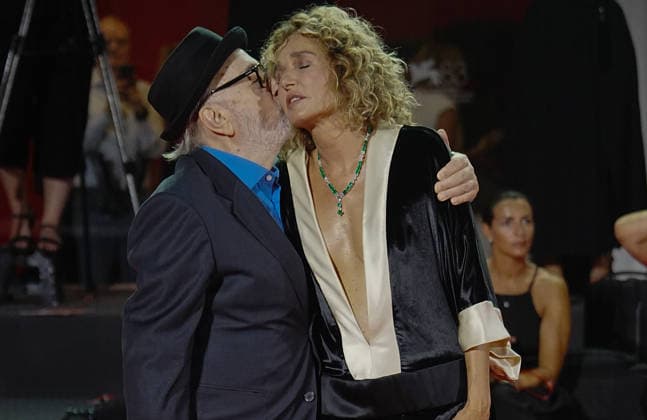03 September Festival de Venise VENICE, ITALY - SEPTEMBER 03: (L-R) director Gianni Amelio, and Valeria Golino attend the Nessun Dolore Screening during the 83rd Venice International Film Festival at Sala Grande on September 03, 2026 in Venice, Italy. Photo: Laurent Lairys. venise  Copyright: xLaurentxLairysx