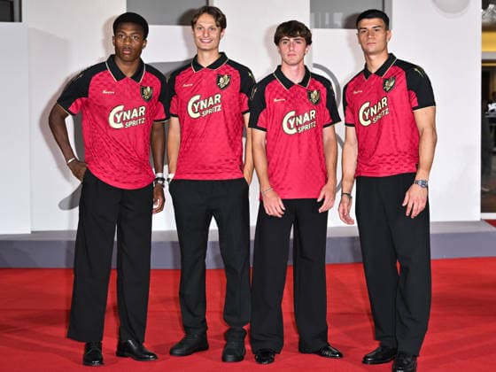 IPA88083502 - Venice, 83rd Venice International Film Festival 2026 - Night 2 - Red Carpet for the film Nessun Dolore. Pictured: the Venezia Calcio team  Copyright: xSimonexComix xPoolxPhotoxEventsx08x 88083502