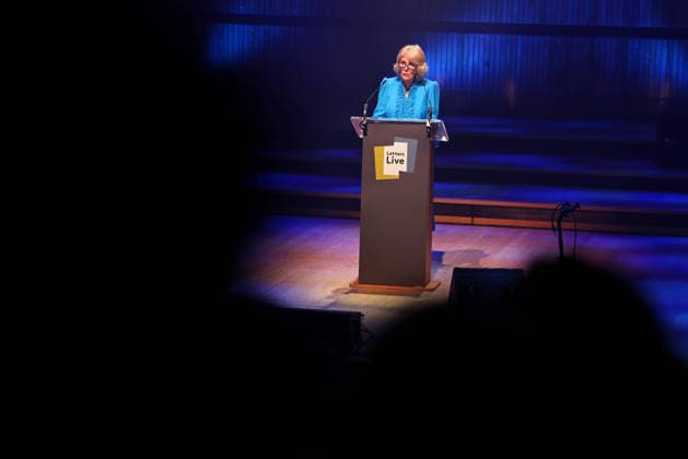 Queen Camilla Takes Part In Letters Live 2026 LONDON, ENGLAND - SEPTEMBER 03: Queen Camilla reads onstage during Letters Live 2026 at The Royal Festival Hall on September 03, 2026 in London, England., Credit:Chris Jackson PA ROTA - B68 Avalon United Kingdom, England, London, The Royal Festival Hall  Copyright: xChrisxJacksonx xPAxROTAx-xB68x xAvalonx 1130491620