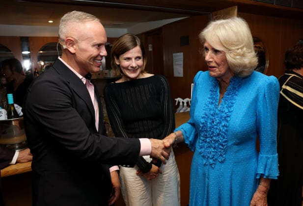 Queen Camilla Takes Part In Letters Live 2026 LONDON, ENGLAND - SEPTEMBER 03: Queen Camilla meets with Robert Rinder and Louise Brealey during Letters Live 2026 at The Royal Festival Hall on September 03, 2026 in London, England., Credit:Chris Jackson PA ROTA - B68 Avalon United Kingdom, England, London, The Royal Festival Hall  Copyright: xChrisxJacksonx xPAxROTAx-xB68x xAvalonx 1130491674