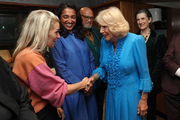 Queen Camilla Takes Part In Letters Live 2026 LONDON, ENGLAND - SEPTEMBER 03: (L-R) Anoushka Shankar, Sara Pascoe, Sindhu Vee, Laurence Fishburne, Queen Camilla and Dame Harriet Walter attend Letters Live 2026 at The Royal Festival Hall on September 03, 2026 in London, England., Credit:Chris Jackson PA ROTA - B68 Avalon United Kingdom, England, London, The Royal Festival Hall  Copyright: xChrisxJacksonx xPAxROTAx-xB68x xAvalonx 1130491780