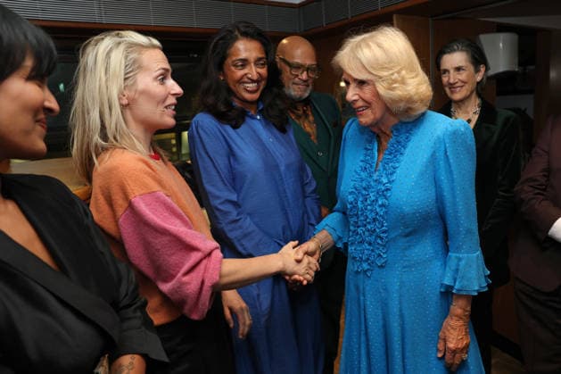 Queen Camilla Takes Part In Letters Live 2026 LONDON, ENGLAND - SEPTEMBER 03: (L-R) Anoushka Shankar, Sara Pascoe, Sindhu Vee, Laurence Fishburne, Queen Camilla and Dame Harriet Walter attend Letters Live 2026 at The Royal Festival Hall on September 03, 2026 in London, England., Credit:Chris Jackson PA ROTA - B68 Avalon United Kingdom, England, London, The Royal Festival Hall  Copyright: xChrisxJacksonx xPAxROTAx-xB68x xAvalonx 1130491801