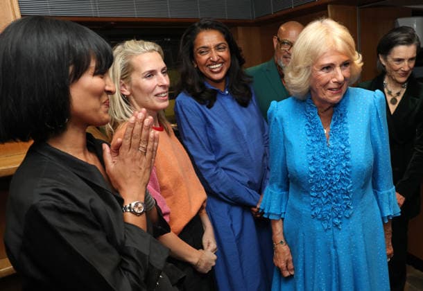Queen Camilla Takes Part In Letters Live 2026 LONDON, ENGLAND - SEPTEMBER 03: (L-R) Anoushka Shankar, Sara Pascoe, Sindhu Vee, Laurence Fishburne, Queen Camilla and Dame Harriet Walter attend Letters Live 2026 at The Royal Festival Hall on September 03, 2026 in London, England., Credit:Chris Jackson PA ROTA - B68 Avalon United Kingdom, England, London, The Royal Festival Hall  Copyright: xChrisxJacksonx xPAxROTAx-xB68x xAvalonx 1130491839
