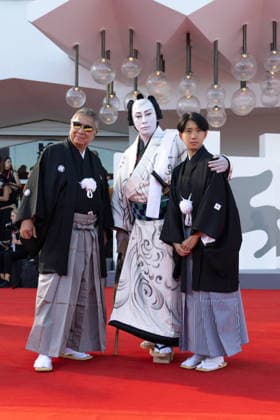 Bucking Fastard Screening - The 83rd Venice International Film Festival ( L to R) Director Takashi Miike, Kabuki actor Danjuro Ichikawa and his son Shinnosuke Ichikawa attend the Bucking Fastard Screening during the 83rd Venice International Film Festival at Sala Grande on September 03, 2026 in Venice, Italy.  Copyright: xKazukoxWakayamax
