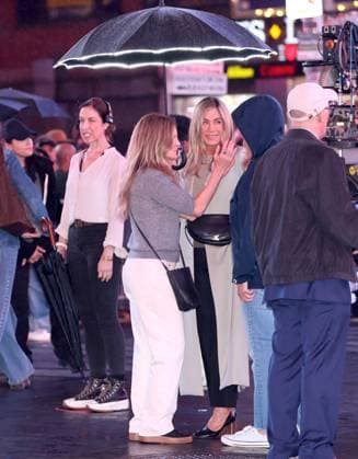 Jennifer Aniston is seen filming ˜The Morning Show™ in Times Square Featuring: Jennifer Aniston Where: New York City, New York, United States When: 03 Sep 2026 Credit: Jose Perez INSTARimages EDITORIAL USE ONLY. NOT FOR USE BY NEWSPAPERS BASED IN THE UK. Copyright: xx instar55974528