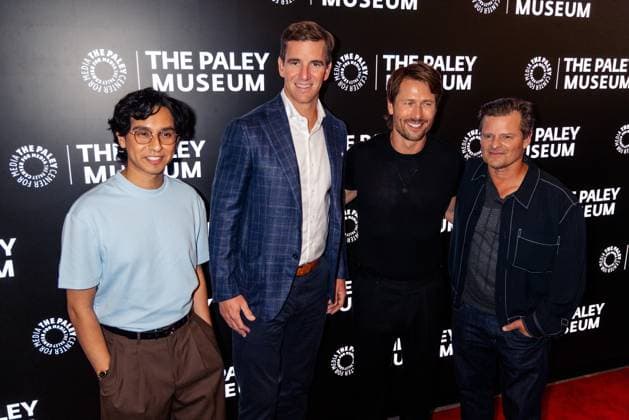 Frankie A Rodriguez, Eli Manning, Glen Powell, Steve Zahn at arrivals for PaleyLive Presents CHAD POWERS SEASON 2: BACK IN THE GAME, The Paley Center For Media NYC, New York, NY, September 03, 2026. Photo By: Ryan Billings Everett Collection PaleyLive Presents CHAD POWERS SEASON 2: BACK IN THE GAME PUBLICATIONXNOTxINxCANxCHNxFRAxITAxJPNxNORxPOLxRUSxESPxUKxUSA