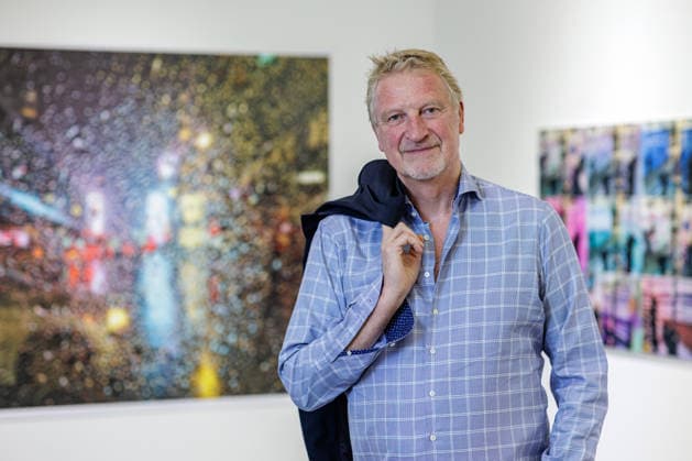 September 3, 2026, Düsseldorf: Photographer and film producer Michael Souvignier at his exhibition New York 1981 to the Present at the Geuer Geuer Gallery in Düsseldorf, Geuer Geuer Art, North Rhine-Westphalia, Germany