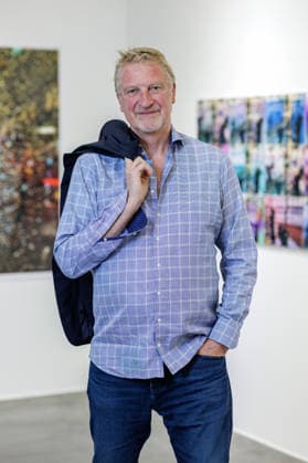 September 3, 2026, Düsseldorf: Photographer and film producer Michael Souvignier at his exhibition New York 1981 to the Present at the Geuer Geuer Gallery in Düsseldorf, Geuer Geuer Art, North Rhine-Westphalia, Germany