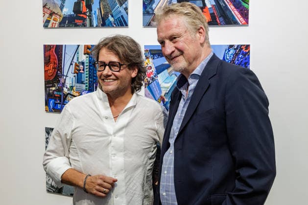 September 3, 2026, Düsseldorf Gallery owner Dirk Geuer and photographer and film producer Michael Souvignier at his exhibition New York 1981 to the Present at the Geuer Geuer Gallery in Düsseldorf, Geuer Geuer Art, North Rhine-Westphalia, Germany