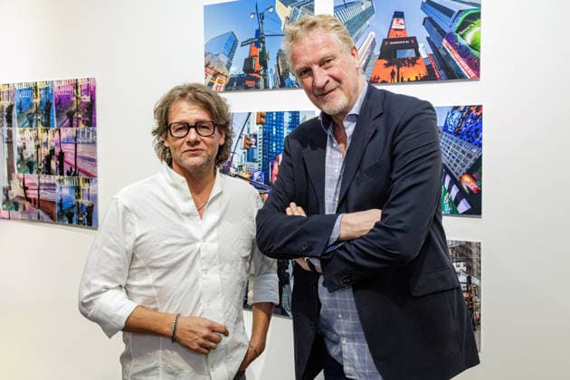 September 3, 2026, Düsseldorf Gallery owner Dirk Geuer and photographer and film producer Michael Souvignier at his exhibition New York 1981 to the Present at the Geuer Geuer Gallery in Düsseldorf, Geuer Geuer Art, North Rhine-Westphalia, Germany