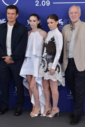 83rd Venice Film Festival Photocall 83rd Venice Film Festival Venice International Film Festival Bucking Fastard Photocall Domhnall Gleeson, Orlando Bloom, Rooney Mara, Kate Mara, and Director Werner Herzog attend the Bucking Fastard Photocall Photos by Thomas Bohlen Starface 459366 2026 09 03 Venice, Italy  Copyright: xThomasxBohlenx STAR_459366_104
