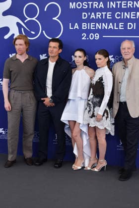 83rd Venice Film Festival Photocall 83rd Venice Film Festival Venice International Film Festival Bucking Fastard Photocall Domhnall Gleeson, Orlando Bloom, Rooney Mara, Kate Mara, and Director Werner Herzog attend the Bucking Fastard Photocall Photos by Thomas Bohlen Starface 459366 2026 09 03 Venice, Italy  Copyright: xThomasxBohlenx STAR_459366_105