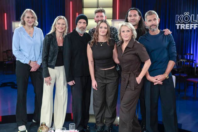 Susanne Hegenscheidt, Nina Ruge, Torsten Sträter, Fabian Kahl, Carolina Wilga, Susan Link, Bülent Ceylan, and Micky Beisenherz during the taping of the WDR talk show Kölner Treff at WDR Studio BS 3 in Cologne, September 3, 2026 Foto:xR.xSchmiegeltx xFuturexImagex koelner_treff0309_6904