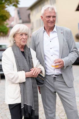 Margarethe von Trotta and Matthias Helwig at the opening of the 20th Five Lakes Film Festival 2026 at the Schlossberghalle in Starnberg, September 3, 2026 Foto:xN.xKolinzx xFuturexImagex fsff_6916