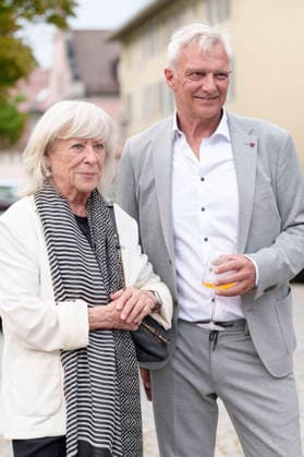 Margarethe von Trotta and Matthias Helwig at the opening of the 20th Five Lakes Film Festival 2026 at the Schlossberghalle in Starnberg, September 3, 2026 Foto:xN.xKolinzx xFuturexImagex fsff_6917
