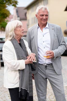 Margarethe von Trotta and Matthias Helwig at the opening of the 20th Five Lakes Film Festival 2026 at the Schlossberghalle in Starnberg, September 3, 2026 Foto:xN.xKolinzx xFuturexImagex fsff_6918