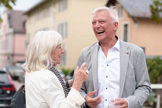 Margarethe von Trotta and Matthias Helwig at the opening of the 20th Five Lakes Film Festival 2026 at the Schlossberghalle in Starnberg, September 3, 2026 Foto:xN.xKolinzx xFuturexImagex fsff_6920