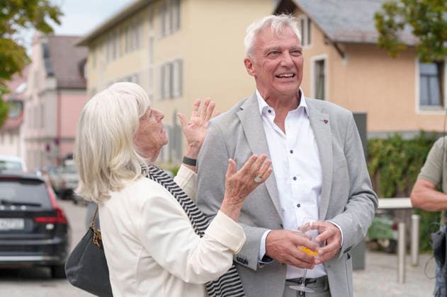 Margarethe von Trotta and Matthias Helwig at the opening of the 20th Five Lakes Film Festival 2026 at the Schlossberghalle in Starnberg, September 3, 2026 Foto:xN.xKolinzx xFuturexImagex fsff_6921
