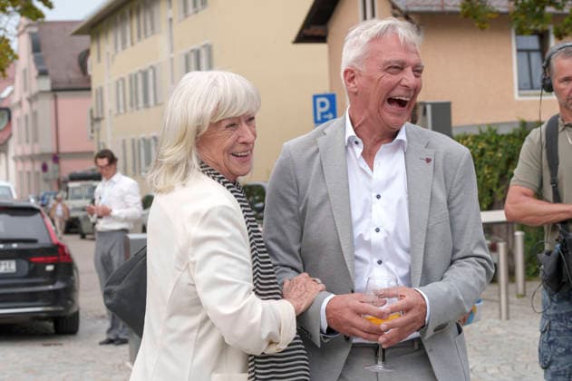 Margarethe von Trotta and Matthias Helwig at the opening of the 20th Five Lakes Film Festival 2026 at the Schlossberghalle in Starnberg, September 3, 2026 Foto:xN.xKolinzx xFuturexImagex fsff_6923