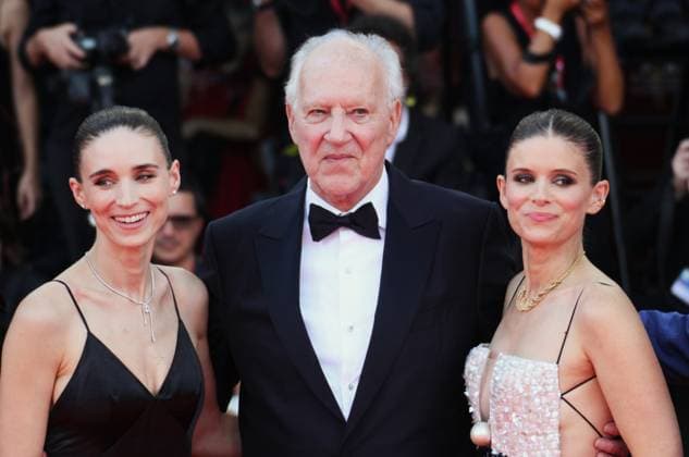 Venice Film Festival, Italy, September 3, 2026, Venice Lido, Veneto, Italy: Rooney Mara, Werner Herzog, and Kate Mara on the Bucking Fastard red carpet during the 83rd Venice Film Festival at Venice Lido