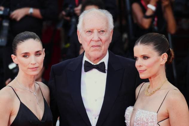 Venice Film Festival, Italy, September 3, 2026, Venice Lido, Veneto, Italy: Rooney Mara, Werner Herzog, and Kate Mara on the Bucking Fastard red carpet during the 83rd Venice Film Festival at Venice Lido