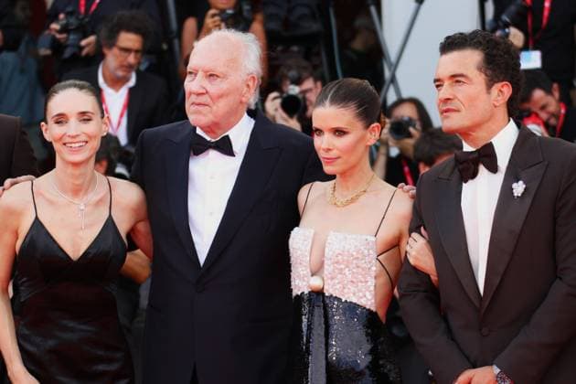 Venice Film Festival, Italy, September 3, 2026, Venice Lido, Veneto, Italy: Rooney Mara, Werner Herzog, Kate Mara, and Orlando Bloom on the Bucking Fastard red carpet during the 83rd Venice Film Festival at Venice Lido