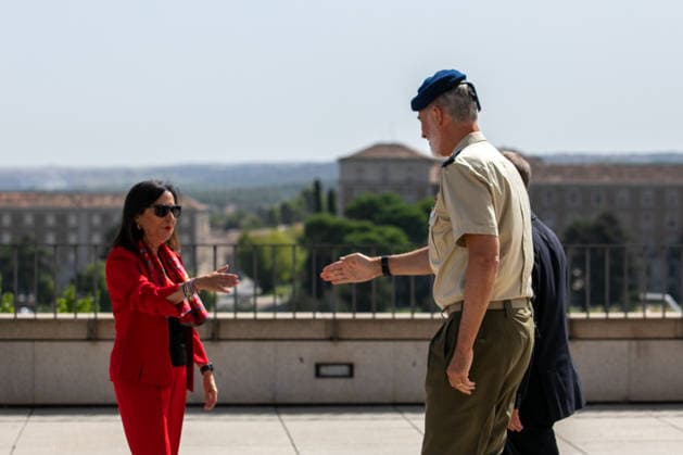 The King Visits the Exhibition Spain in the United States at the Army Museum in Toledo King Felipe VI, the president of Castilla-La Mancha, Emiliano García Page, and the Minister of Defense, Margarita Gómez, during a visit to the exhibition Spain in the United States: The Contribution of the Spanish People and Their Army to the Birth of a Nation, at the Army Museum on September 4, 2026, in Toledo, Castilla-La Mancha, Spain. The Spain in the United States exhibition at the Army Museum in Toledo highlights Spanish military and financial support during the birth of the American nation. The exhibition, open from March 26 to October 12, 2026, features uniforms, maps, and weapons that honor key figures such as Bernardo de Gálvez. SEPTEMBER Copyright: xJuanmaxJimà nezx 7748510
