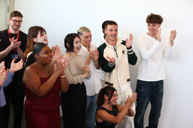 September 4, 2026, Venice Lido, Veneto, Italy: Cast and crew applaud during the A Place to Heal photocall at the 83rd Venice Film Festival at Sala Grande in Venice Lido, Italy Venice Lido Italy  - ZUMAc179 20260904_zep_c179_016 Copyright: xMickaelxChavetx