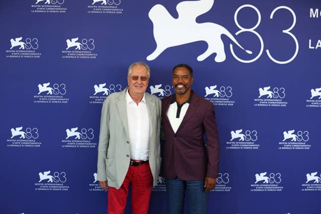 September 4, 2026, Venice Lido, Veneto, Italy: GEOFFREY RUSH and RODNEY HICKS during the Mr Nelson, Did you kill people? photocall at the 83rd Venice Film Festival at Sala Grande in Venice Lido, Italy Venice Lido Italy  - ZUMAc179 20260904_zep_c179_058 Copyright: xMickaelxChavetx