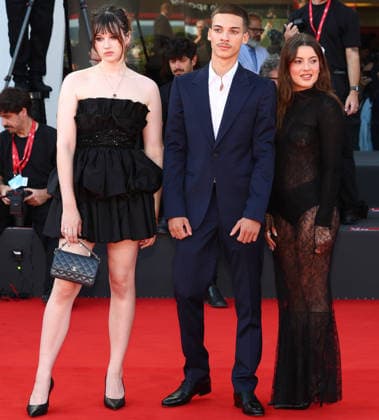 September 4, 2026, Venice Lido, Veneto, Italy: ZOE MONPART, KENJI PEYRAN and MALOU KHEBIZI during the A Place to Heal red carpet at the 83rd Venice Film Festival at Sala Grande in Venice Lido, Italy Venice Lido Italy  - ZUMAc179 20260904_zep_c179_190 Copyright: xMickaelxChavetx
