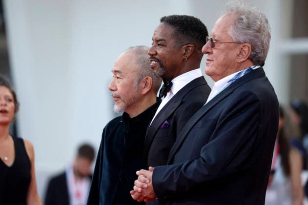 Shinya Tsukamoto, Rodney Hicks, and Geoffrey Rush at the premiere of the feature film *Mr. Nelson*, Did You Kill People, Nelson-san, at the 2023 Venice Biennale—the 83rd Venice International Film Festival—at the Palazzo del Cinema in Venice on September 4, 202 Foto:xD.xBedrosianx xFuturexImagex kill_6996